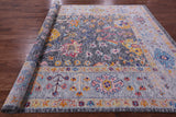 Grey Turkish Oushak Hand Knotted Wool Rug - 9' 2" X 11' 11" - Golden Nile