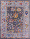 Grey Turkish Oushak Hand Knotted Wool Rug - 9' 2" X 11' 11" - Golden Nile