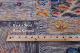 Grey Turkish Oushak Hand Knotted Wool Rug - 9' 2" X 11' 11" - Golden Nile