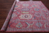 Pink Turkish Oushak Hand Knotted Wool Rug - 9' 3" X 12' 0" - Golden Nile
