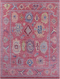 Pink Turkish Oushak Hand Knotted Wool Rug - 9' 3" X 12' 0" - Golden Nile