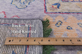 Grey Turkish Oushak Hand Knotted Wool Rug - 9' 1" X 12' 0" - Golden Nile