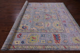 Grey Turkish Oushak Hand Knotted Wool Rug - 9' 1" X 12' 0" - Golden Nile