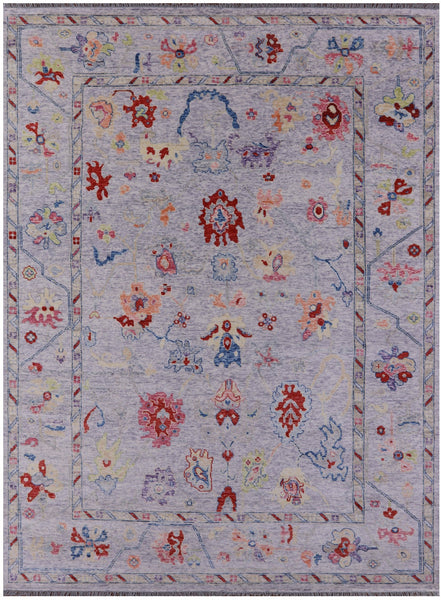 Grey Turkish Oushak Hand Knotted Wool Rug - 10' 5" X 13' 11" - Golden Nile