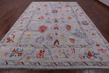 Grey Turkish Oushak Hand Knotted Wool Rug - 10' 5" X 13' 11" - Golden Nile