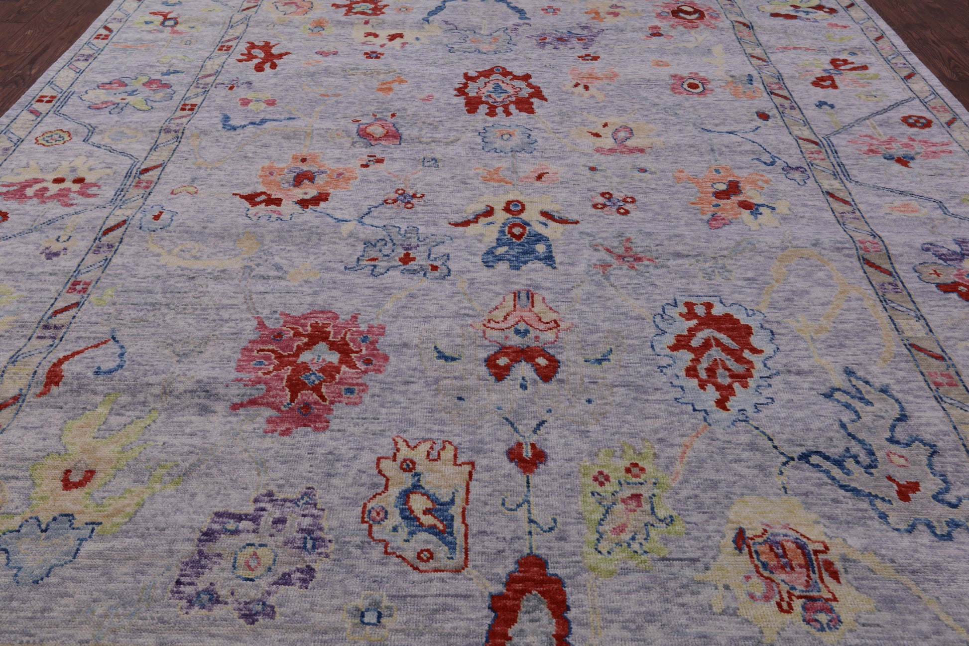Grey Turkish Oushak Hand Knotted Wool Rug - 10' 5" X 13' 11" - Golden Nile