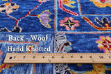 Blue Turkish Oushak Hand Knotted Wool Rug - 10' 1" X 13' 6" - Golden Nile