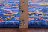 Blue Turkish Oushak Hand Knotted Wool Rug - 10' 1" X 13' 6" - Golden Nile