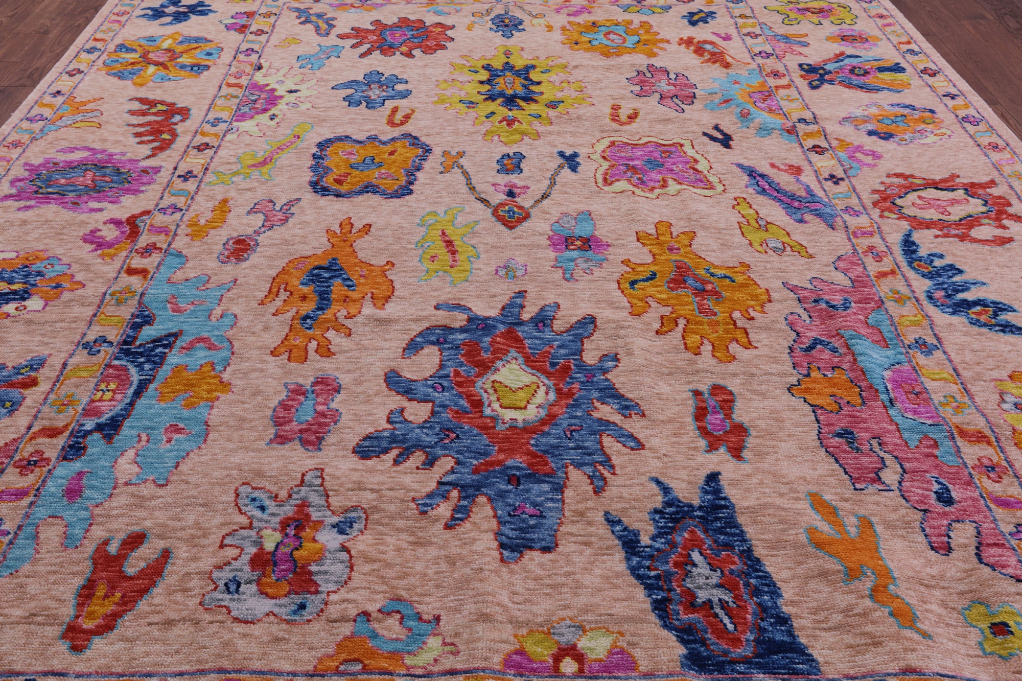 Turkish Oushak Hand Knotted Wool Rug - 9' 11" X 13' 10" - Golden Nile