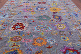 Grey Turkish Oushak Hand Knotted Wool Rug - 10' 2" X 13' 9" - Golden Nile