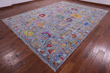 Grey Turkish Oushak Hand Knotted Wool Rug - 10' 2" X 13' 9" - Golden Nile