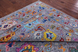 Grey Turkish Oushak Hand Knotted Wool Rug - 10' 2" X 13' 9" - Golden Nile
