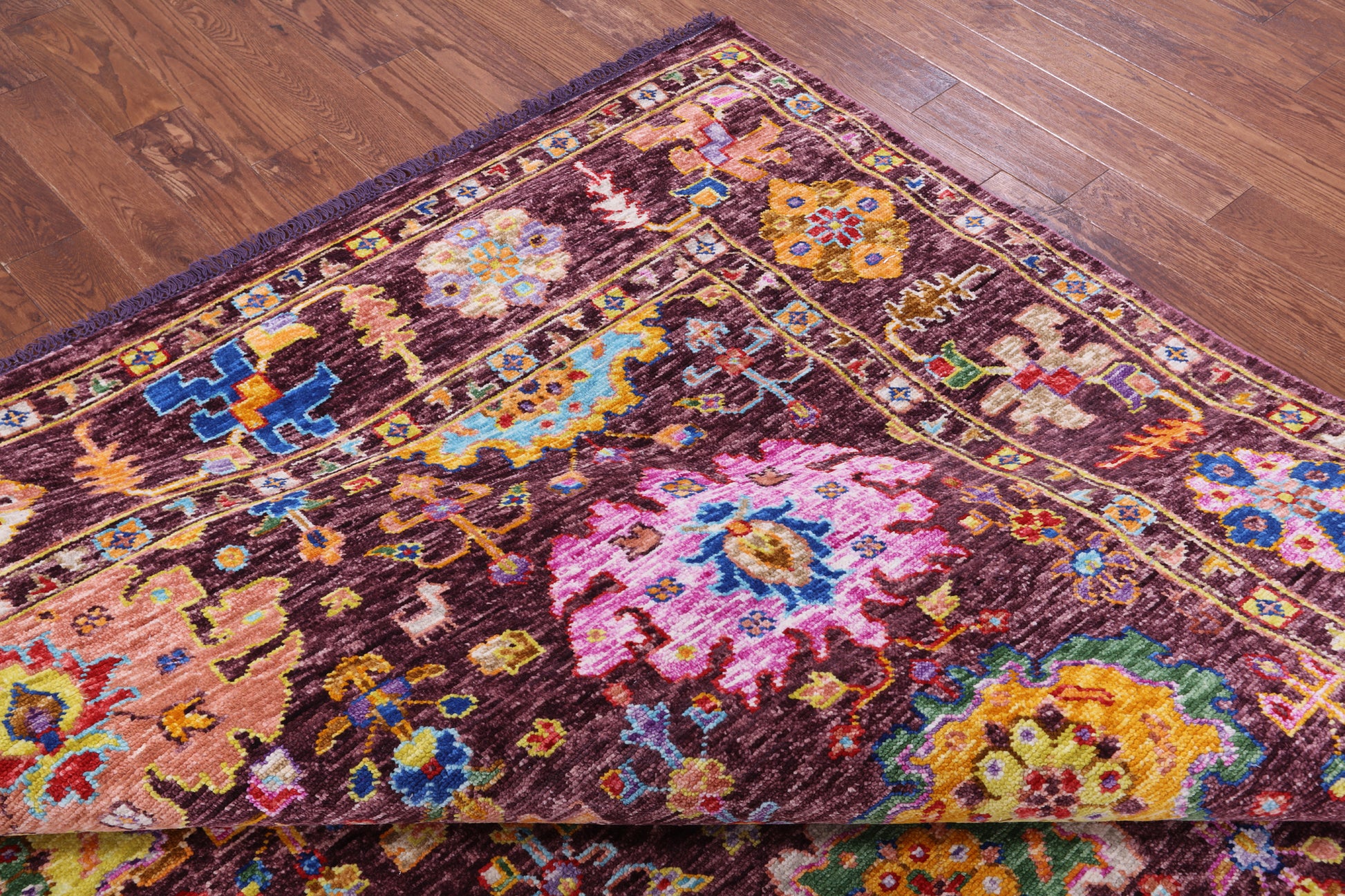 Turkish Oushak Hand Knotted Wool Rug - 9' 10" X 13' 7" - Golden Nile