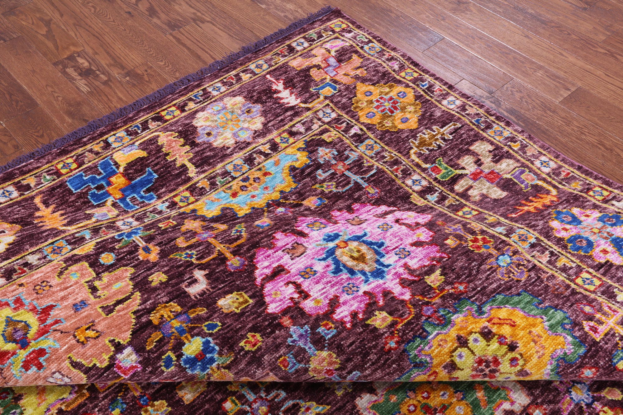 Turkish Oushak Hand Knotted Wool Rug - 9' 10" X 13' 7" - Golden Nile