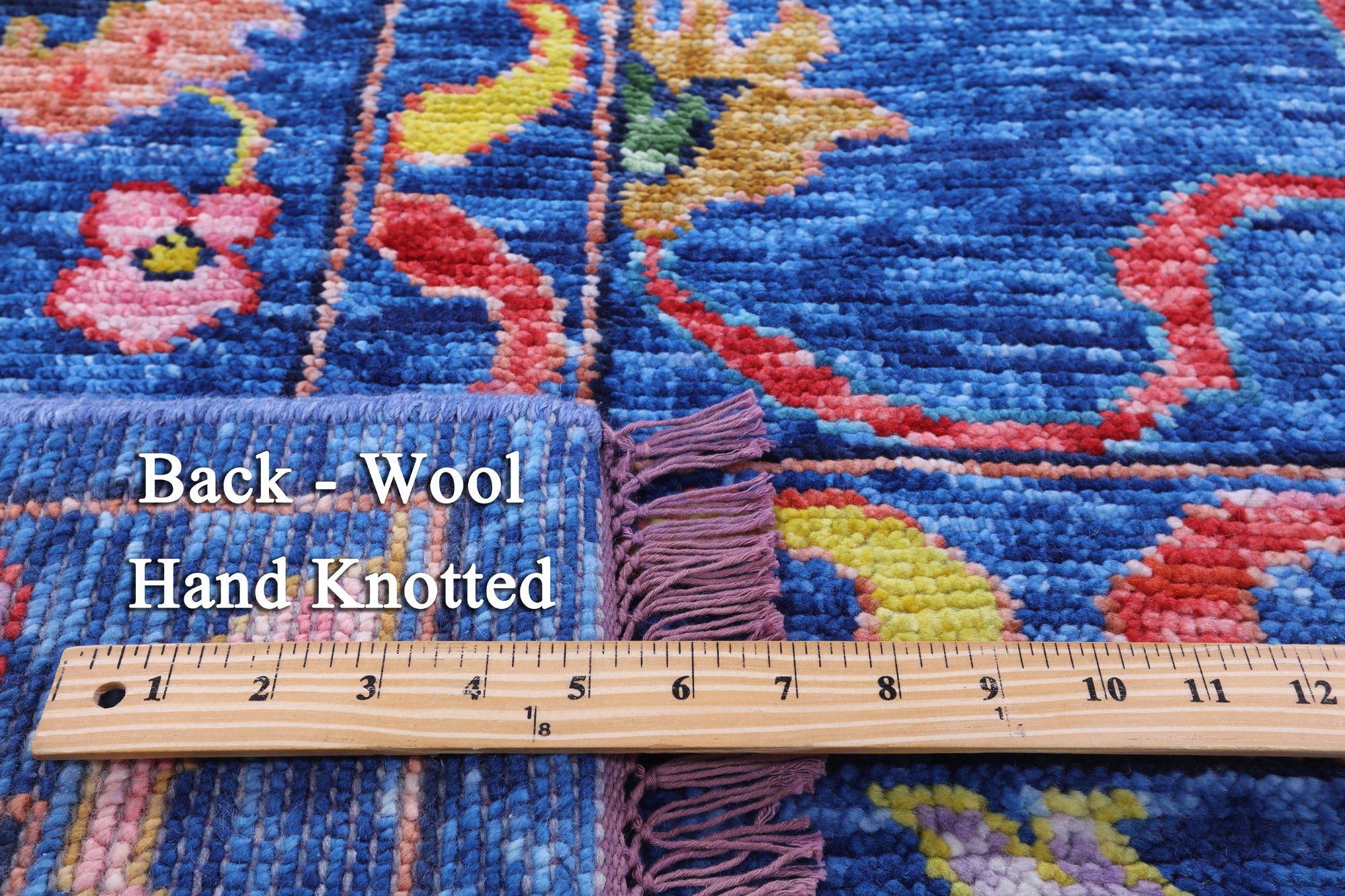 Blue Turkish Oushak Hand Knotted Wool Rug - 10' 3" X 13' 9" - Golden Nile