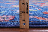 Blue Turkish Oushak Hand Knotted Wool Rug - 10' 3" X 13' 9" - Golden Nile