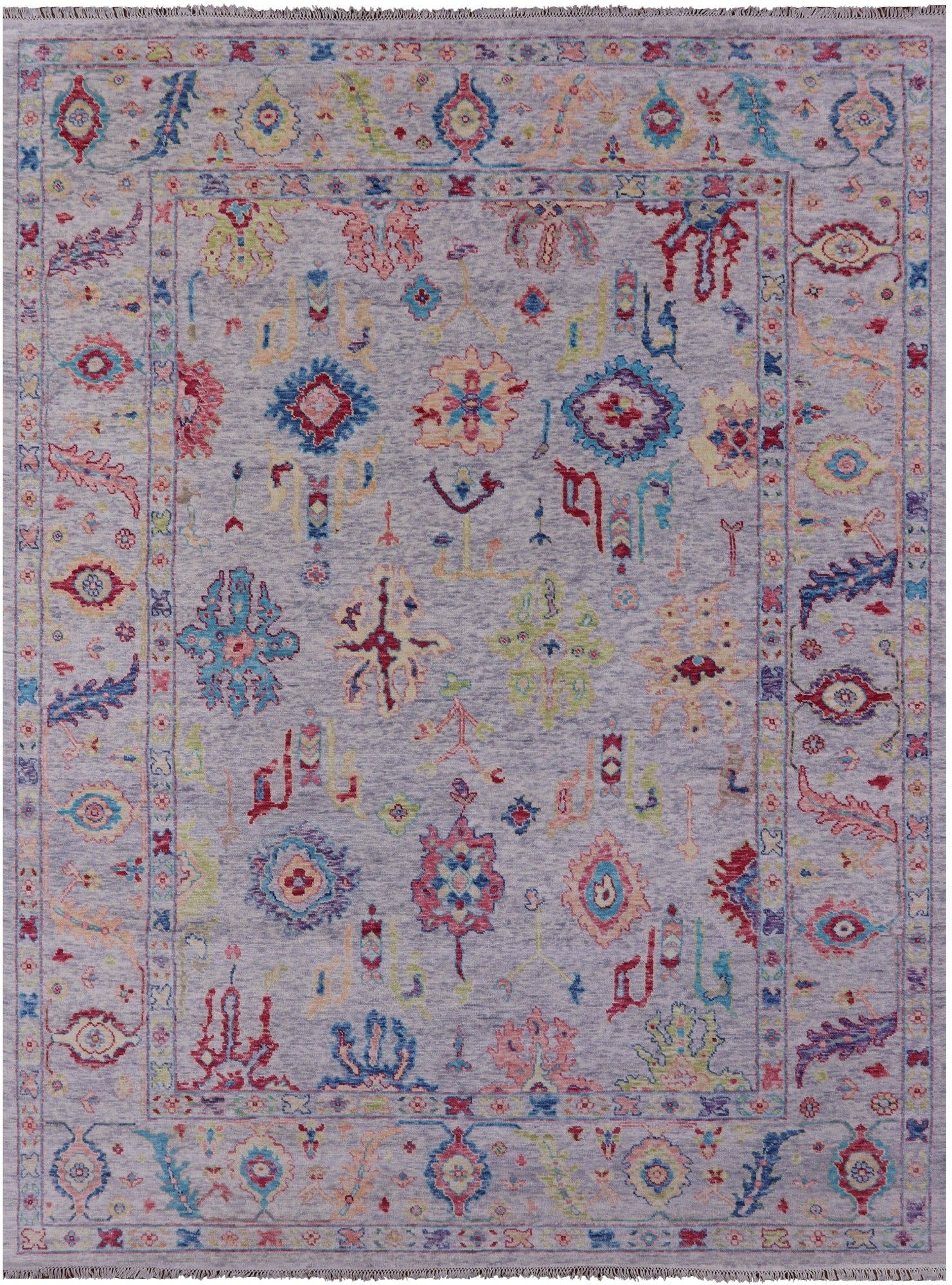 Grey Turkish Oushak Handmade Wool Rug - 10' 4" X 13' 11" - Golden Nile