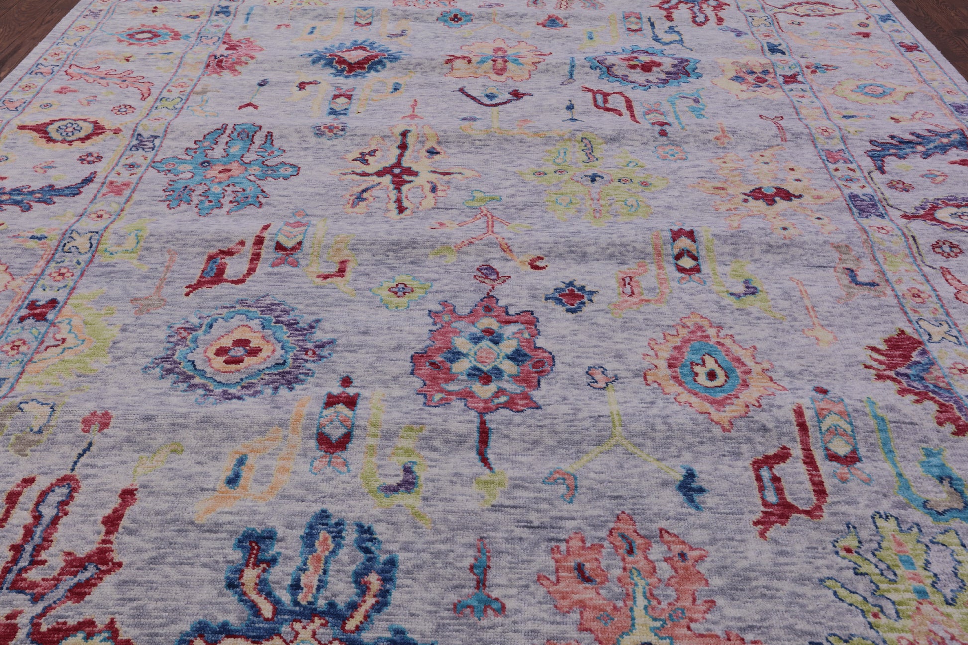 Grey Turkish Oushak Handmade Wool Rug - 10' 4" X 13' 11" - Golden Nile