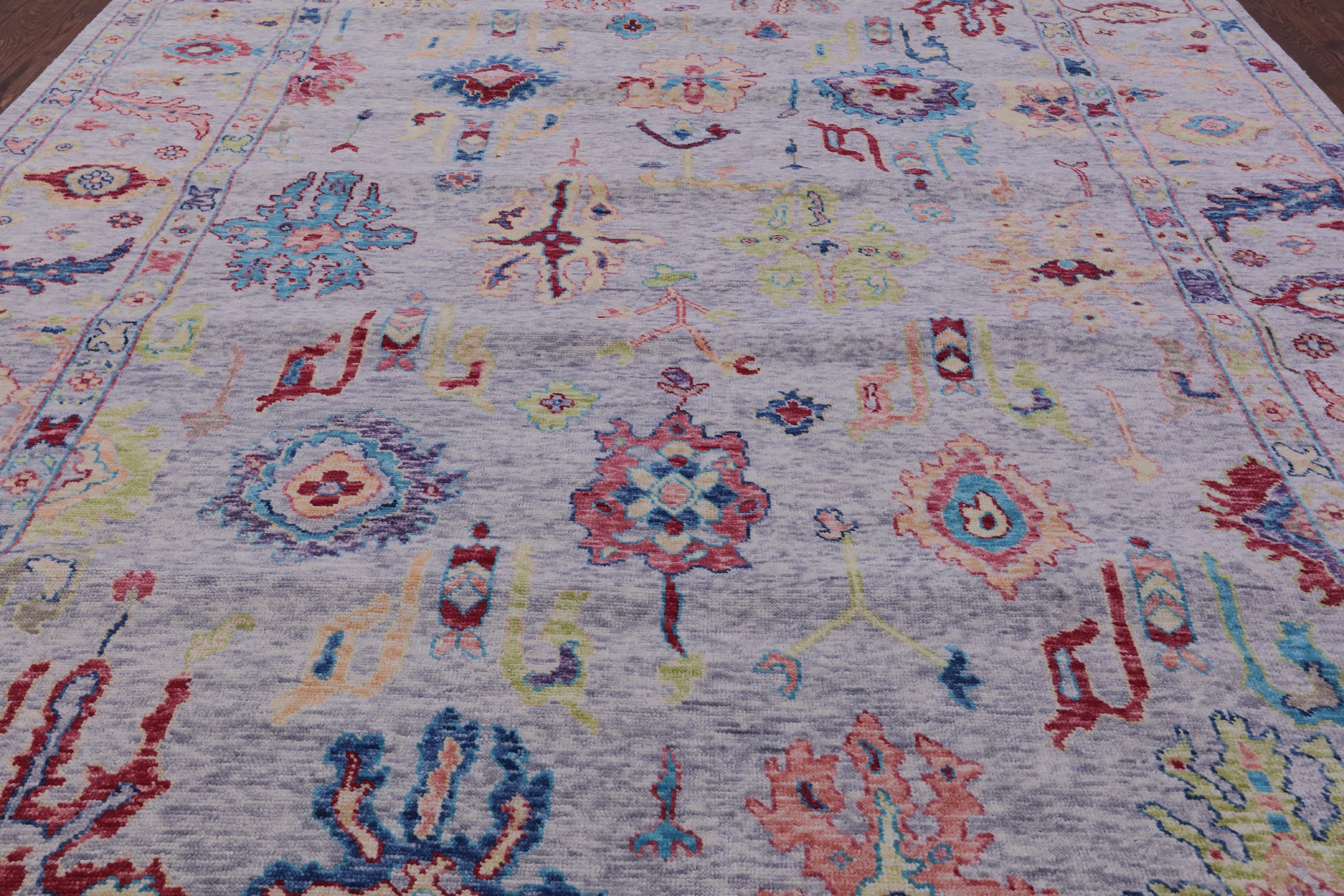 Grey Turkish Oushak Handmade Wool Rug - 10' 4" X 13' 11" - Golden Nile
