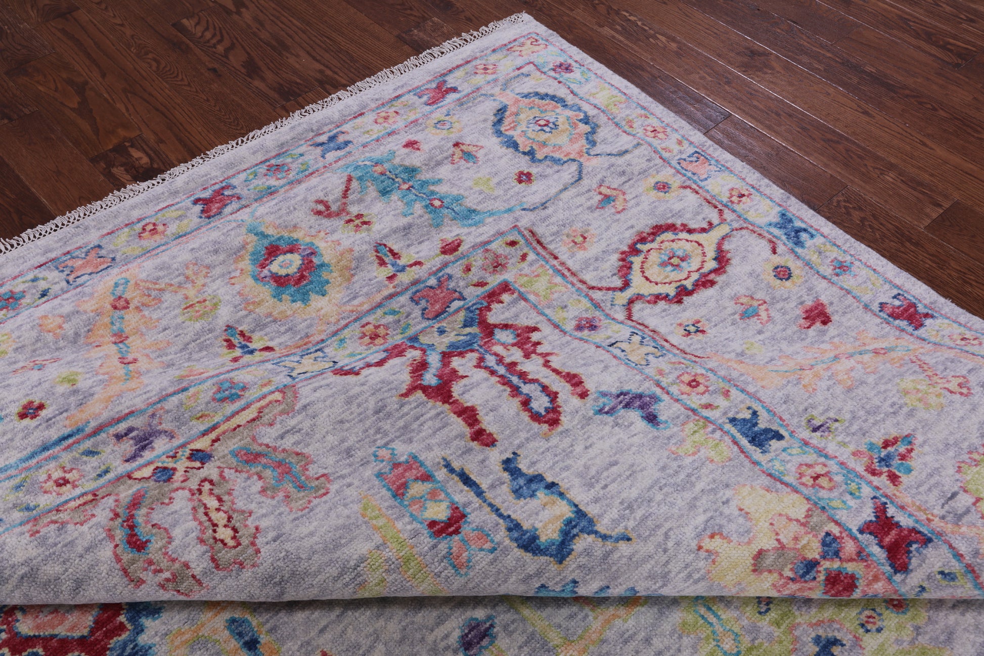 Grey Turkish Oushak Handmade Wool Rug - 10' 4" X 13' 11" - Golden Nile