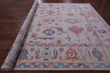 Ivory Turkish Oushak Hand Knotted Wool Rug - 10' 4" X 13' 10" - Golden Nile