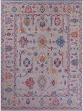 Ivory Turkish Oushak Hand Knotted Wool Rug - 10' 4" X 13' 10" - Golden Nile