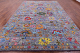 Grey Turkish Oushak Hand Knotted Wool Rug - 10' 1" X 13' 8" - Golden Nile