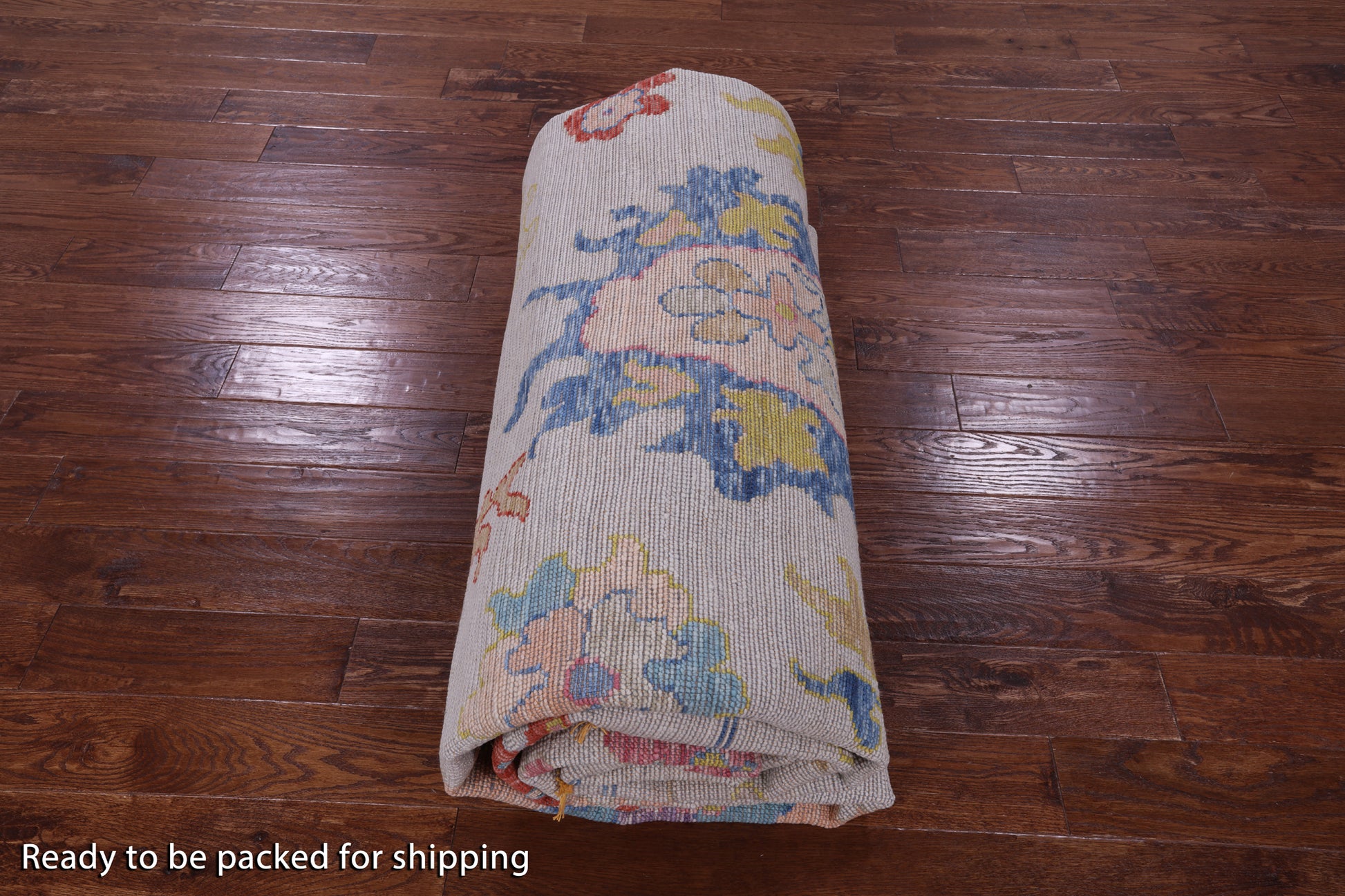 Ivory Turkish Oushak Hand Knotted Wool Rug - 10' 3" X 13' 9" - Golden Nile