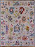Ivory Turkish Oushak Hand Knotted Wool Rug - 10' 3" X 13' 9" - Golden Nile