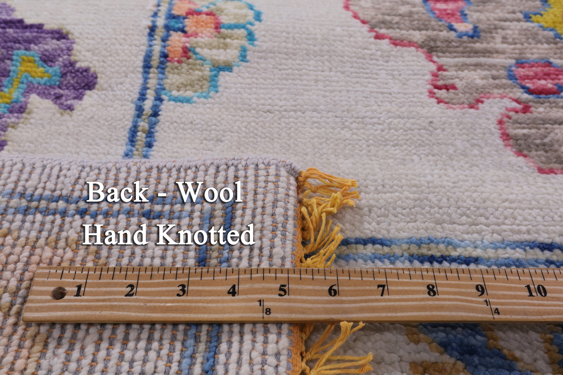 Ivory Turkish Oushak Hand Knotted Wool Rug - 10' 3" X 13' 9" - Golden Nile