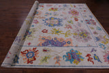 Ivory Turkish Oushak Hand Knotted Wool Rug - 10' 3" X 13' 9" - Golden Nile