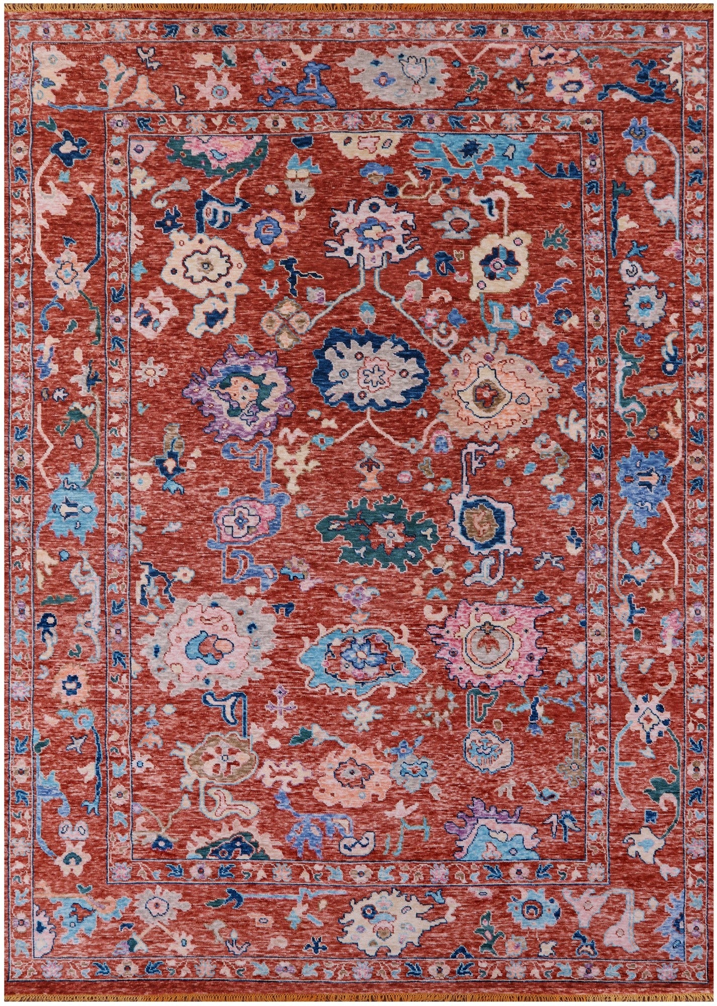 Turkish Oushak Hand Knotted Wool Rug - 10' 3" X 14' 3" - Golden Nile