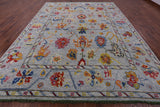 Grey Turkish Oushak Hand Knotted Wool Rug - 10' 3" X 13' 8" - Golden Nile