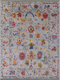 Grey Turkish Oushak Hand Knotted Wool Rug - 10' 3" X 13' 8" - Golden Nile