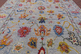 Grey Turkish Oushak Hand Knotted Wool Rug - 10' 3" X 13' 8" - Golden Nile