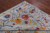 Grey Turkish Oushak Hand Knotted Wool Rug - 10' 3" X 13' 8" - Golden Nile