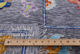 Grey Turkish Oushak Hand Knotted Wool Rug - 10' 3" X 13' 7" - Golden Nile