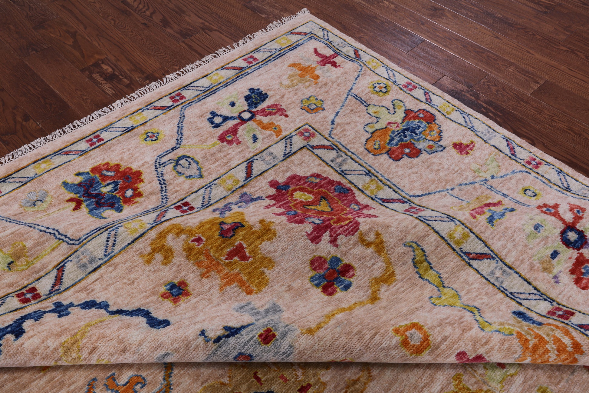 Turkish Oushak Hand Knotted Wool Rug - 10' 0" X 13' 8" - Golden Nile