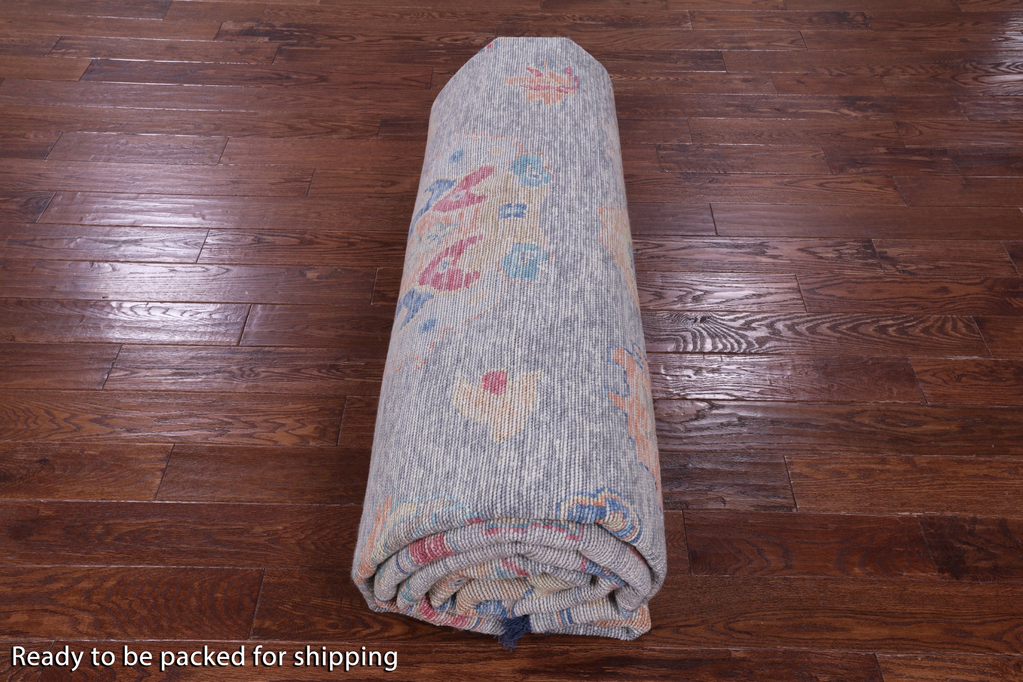 Grey Turkish Oushak Handmade Wool Rug - 12' 4" X 14' 4" - Golden Nile