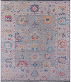 Grey Turkish Oushak Handmade Wool Rug - 12' 4" X 14' 4" - Golden Nile