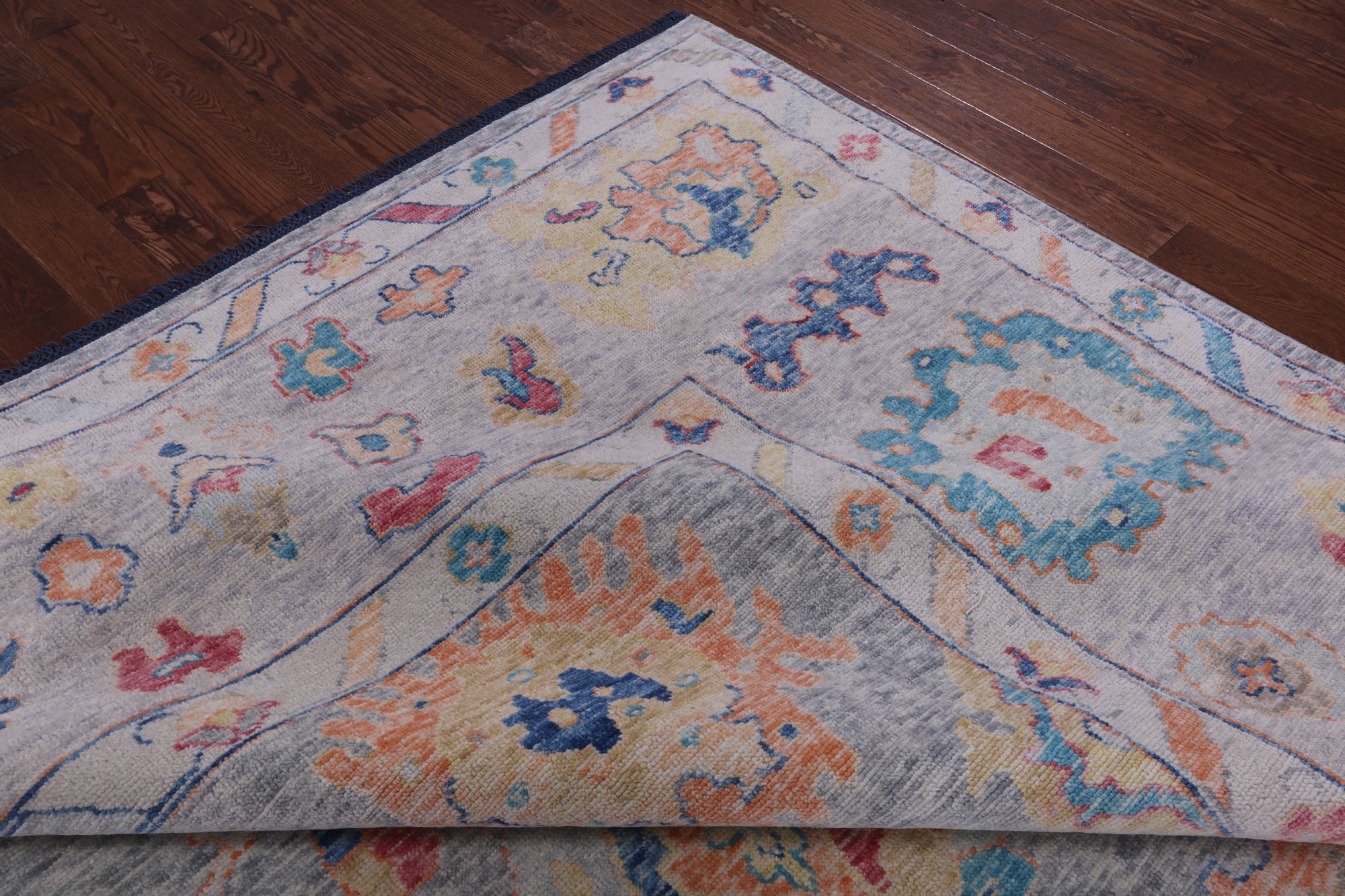 Grey Turkish Oushak Handmade Wool Rug - 12' 4" X 14' 4" - Golden Nile