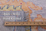 Grey Turkish Oushak Hand Knotted Wool Rug - 12' 3" X 14' 10" - Golden Nile