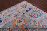 Grey Turkish Oushak Hand Knotted Wool Rug - 12' 3" X 14' 10" - Golden Nile