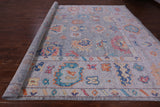 Grey Turkish Oushak Hand Knotted Wool Rug - 12' 3" X 14' 10" - Golden Nile