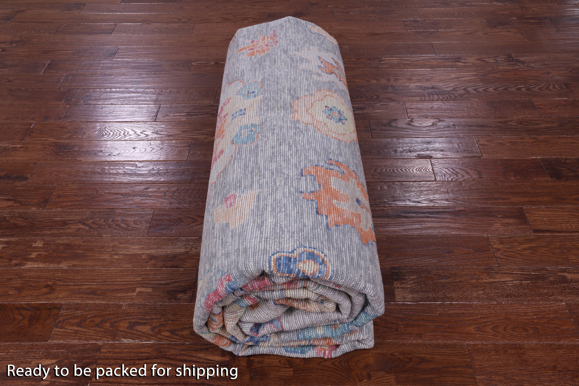 Grey Turkish Oushak Hand Knotted Wool Rug - 12' 3" X 14' 10" - Golden Nile