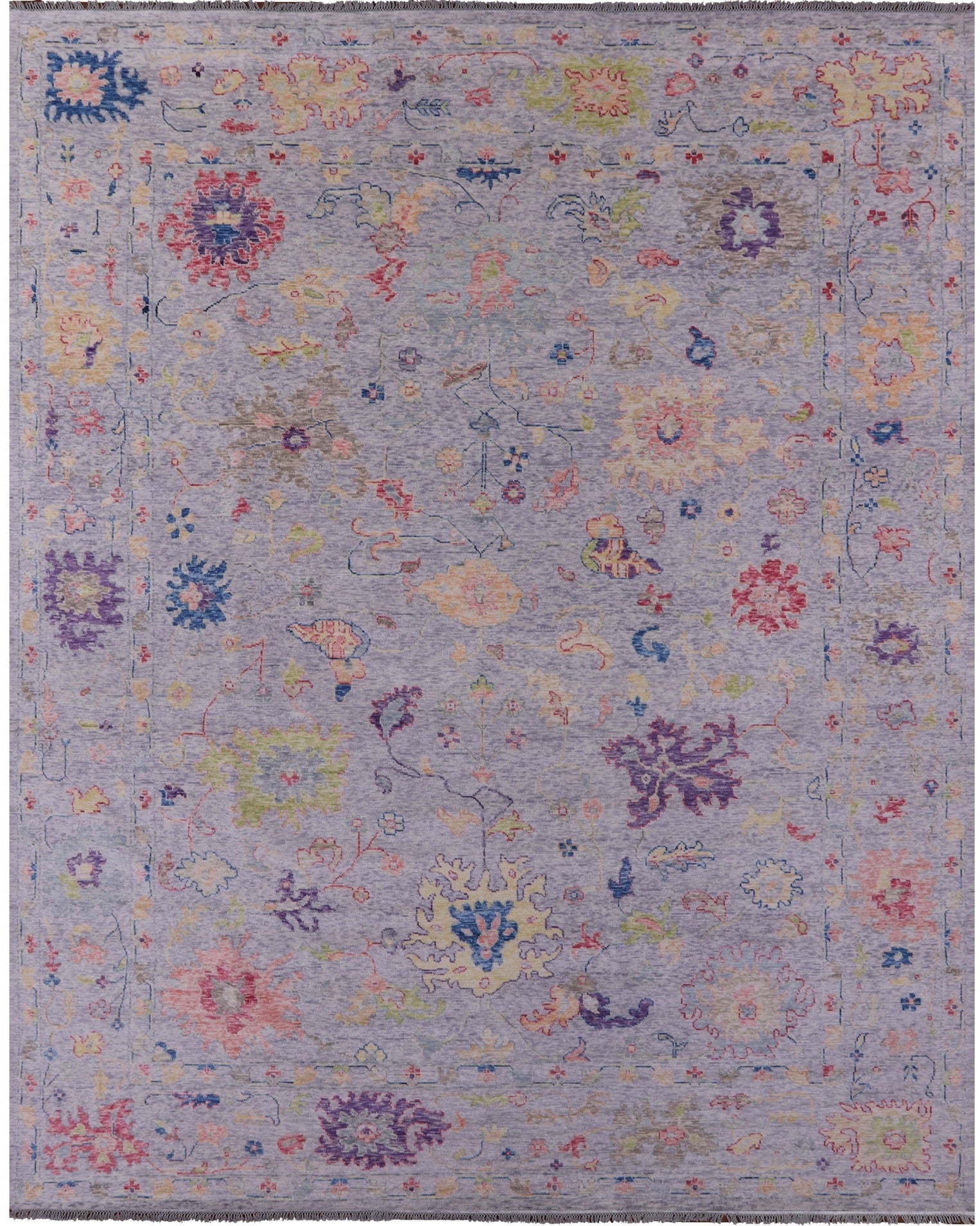 Grey Turkish Oushak Hand Knotted Wool Rug - 11' 11" X 14' 10" - Golden Nile