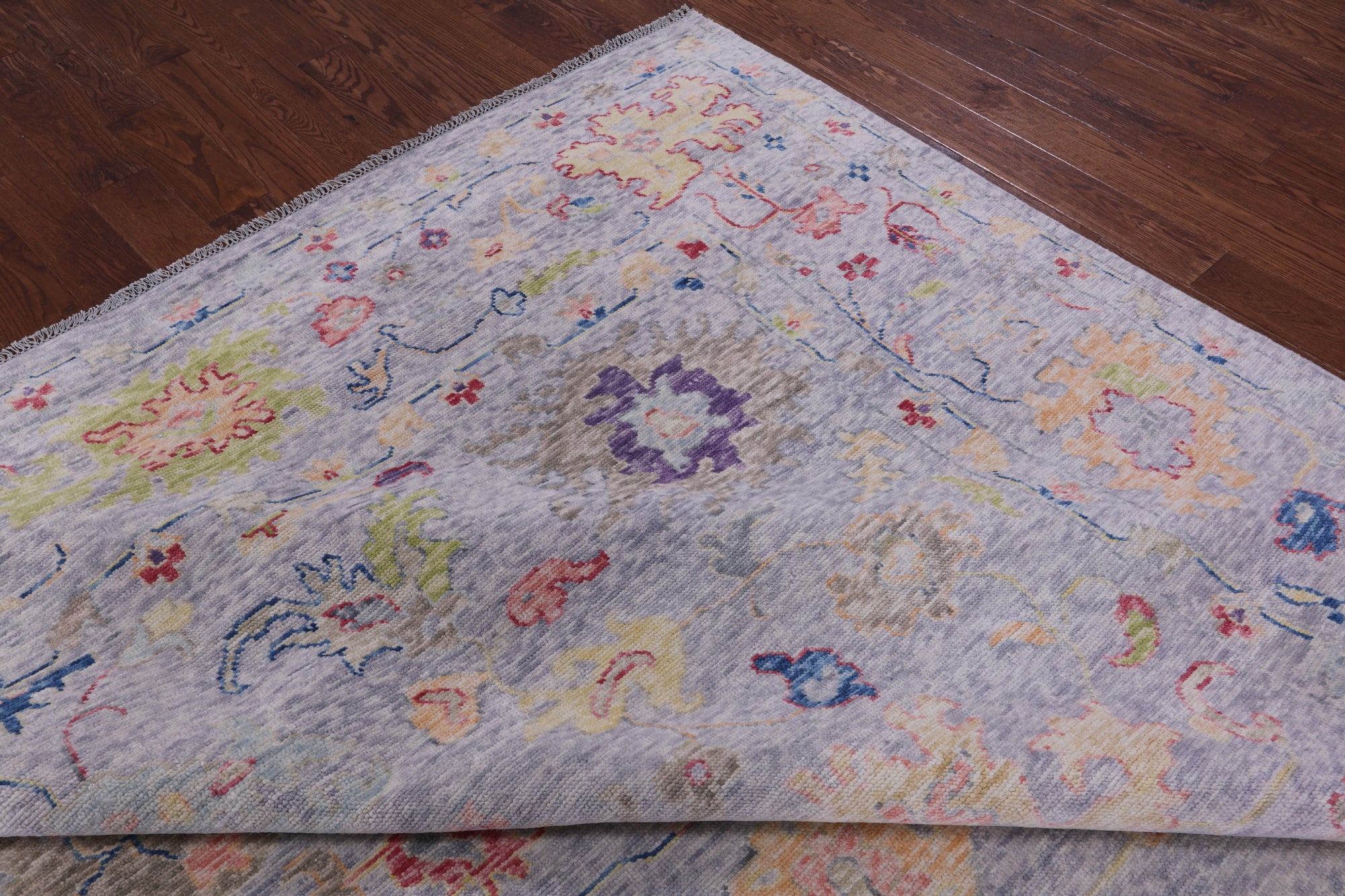 Grey Turkish Oushak Hand Knotted Wool Rug - 11' 11" X 14' 10" - Golden Nile