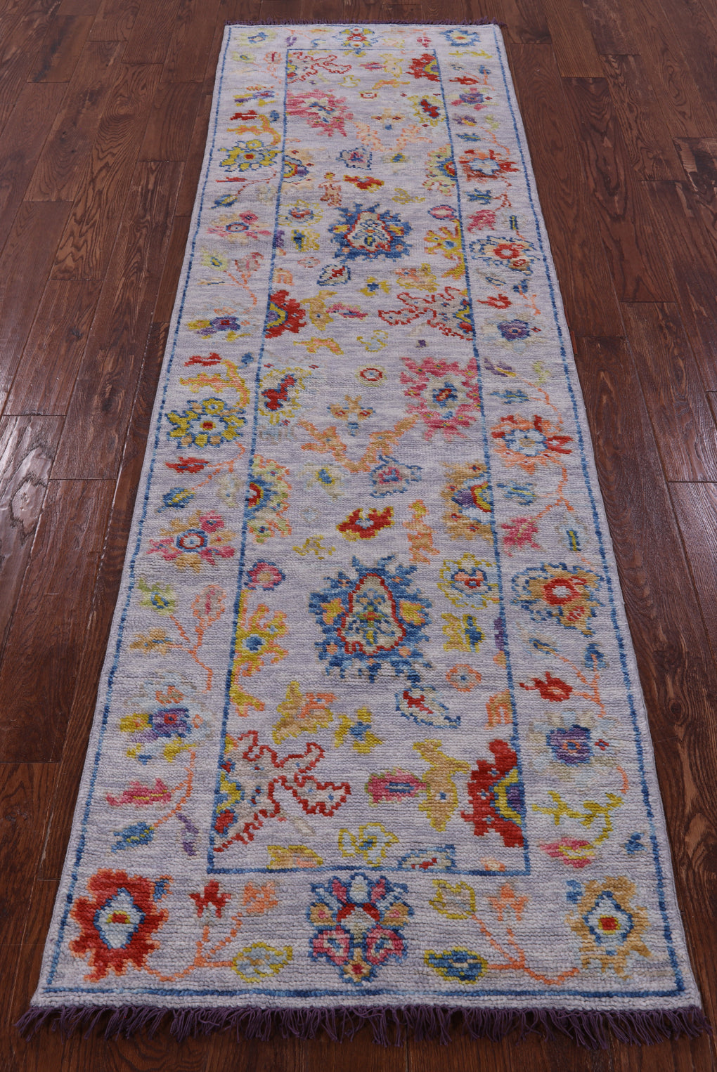 Grey Turkish Oushak Handmade Wool Runner Rug - 2' 9" X 9' 1" - Golden Nile