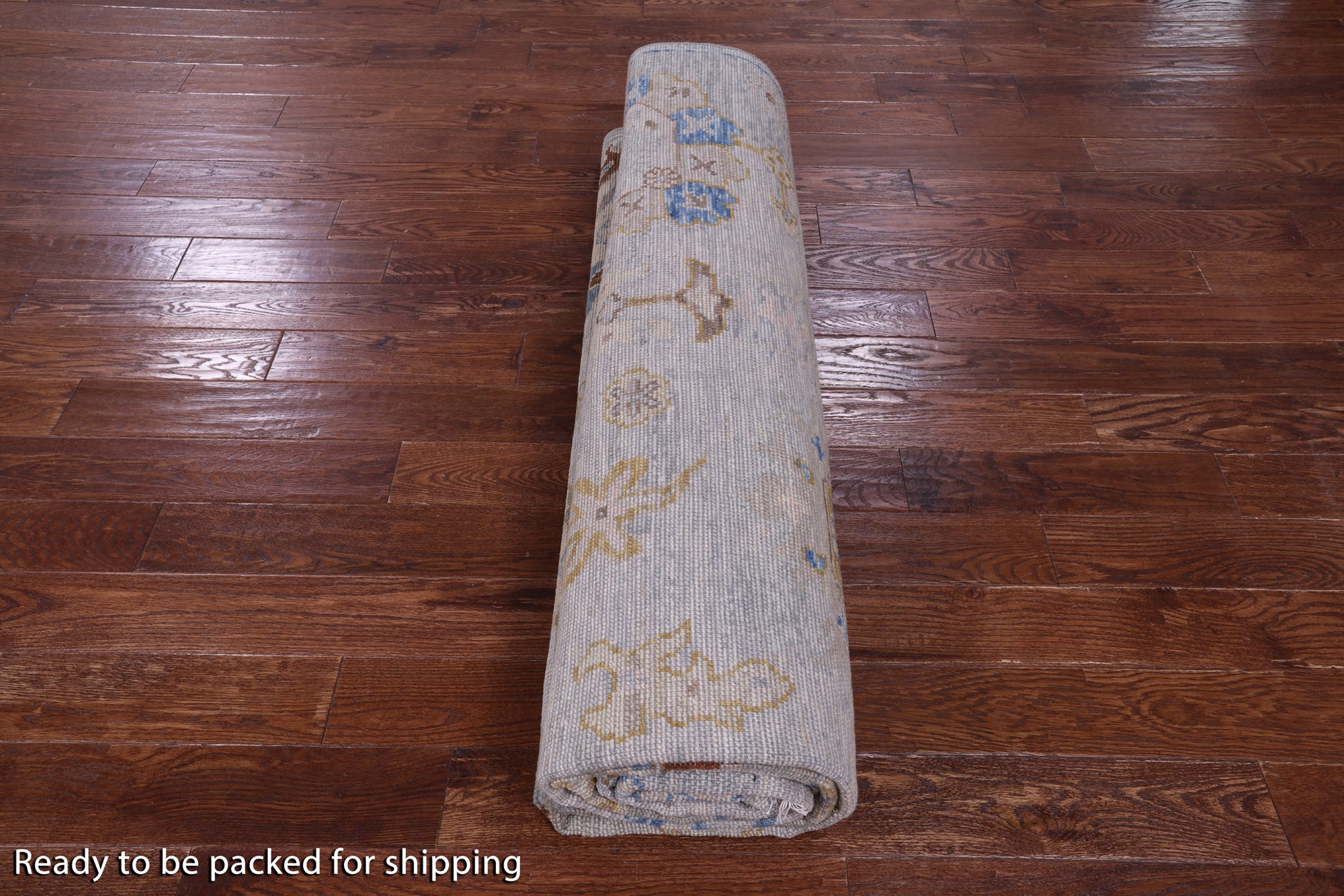 Grey Turkish Oushak Hand Knotted Wool Rug - 9' 3" X 11' 11" - Golden Nile