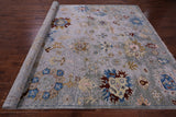 Grey Turkish Oushak Hand Knotted Wool Rug - 9' 3" X 11' 11" - Golden Nile